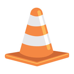 traffic cone construction tool icon