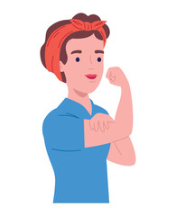 girl power strong woman portrait