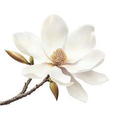 Naklejka premium Magnolia Flower on transparent background