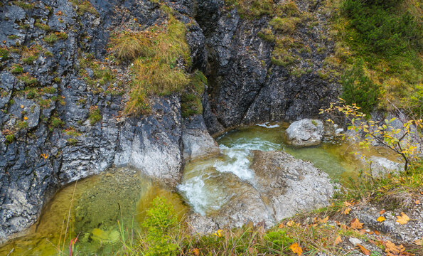 Felsbecken Fluss Valepp Pfanngraben