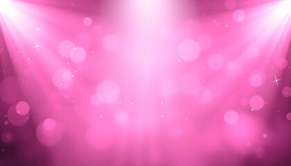 Pink light effect set isolated with white highlights, png