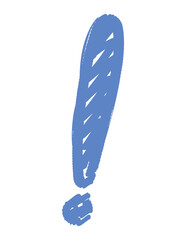 exclamation mark in brush stroke design