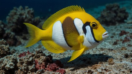 Obraz premium Foxface rabbitfish in Queensland, Australia.