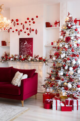 A Beautifully Festive Christmas Living Room, Complete with Elegant Decorations and Comforts