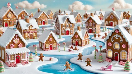 Gingerbread houses and festive treats