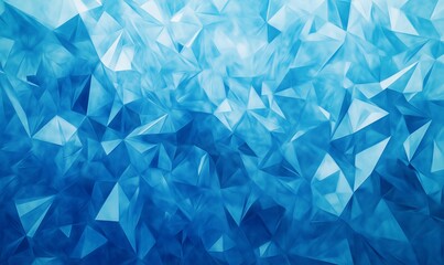 Obraz premium Abstract Background of triangular Patterns in sky blue Colors. Low Poly Wallpaper