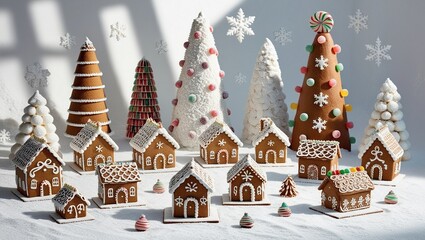 Gingerbread houses and festive treats