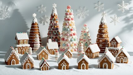 Gingerbread houses and festive treats