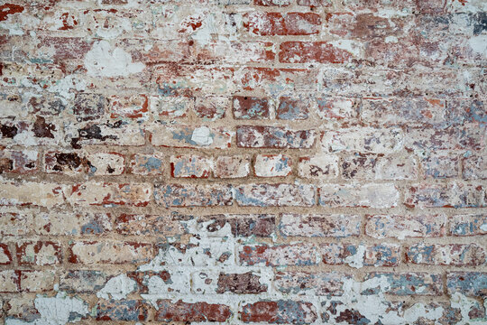Painted weathered brick backdrop and surface 