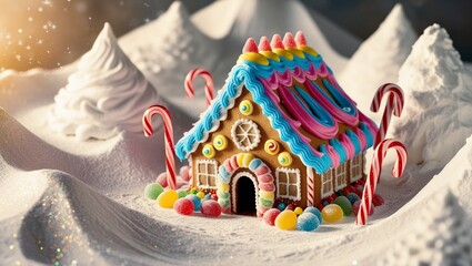 Gingerbread houses and festive treats