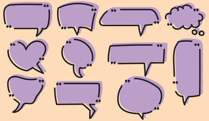 Fototapeta premium Quote box frame, big set. Quote text in speech bubble. Quote box icon. Blank template quote text info design boxes quotation bubble blog quotes symbols.