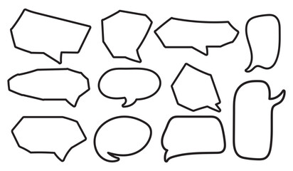 Obraz premium Speech Bubble icon set. Talk bubbles. Cloud speech bubbles collection.