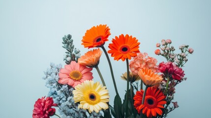 Vibrant Floral Bouquet with Colorful Gerbera Daisies