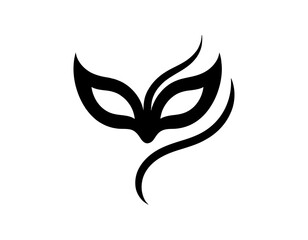 Obraz premium black and white mask logo