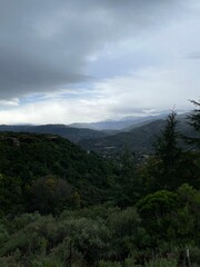 clouds over the mountains
