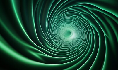 Fototapeta premium Abstract green background light spiral, wave. Psychedelic pattern