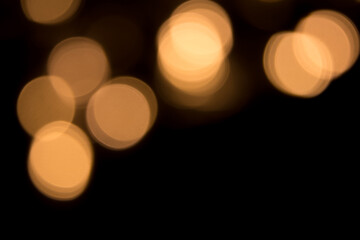 Holiday template with round bokeh lights for design