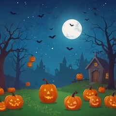 Fototapeta premium Halloween Digital Marketing Background