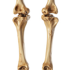 premium femur and lower leg bones in a closed display