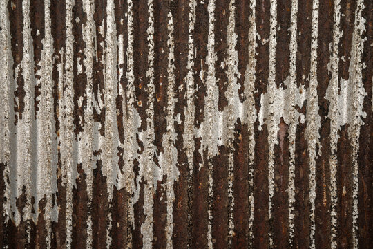 Rusted corrugated metal backdrop 