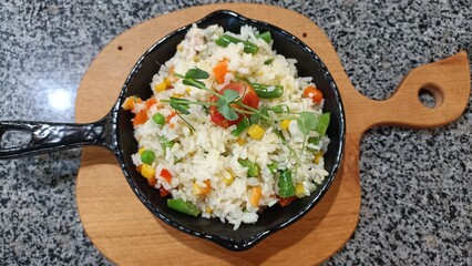 Rice with vegetables for vegetarians 