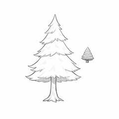 Obraz premium christmas tree illustration