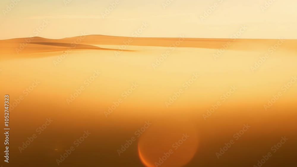 Poster Sunlight piercing through a dense atmospheric haze creates a surreal landscape filled with vibrant colors. The interplay of light and haze transforms the environment into a dreamlike scene