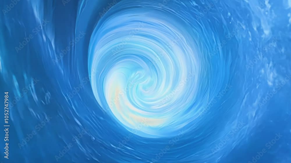 Aufkleber Blue liquid is swirling, creating a mesmerizing vortex. The animation has a surreal and abstract quality, making it suitable for a variety of creative projects
