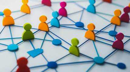 	
abstract professional business team people innovation connection of line from nail node to node on map background , networking concept