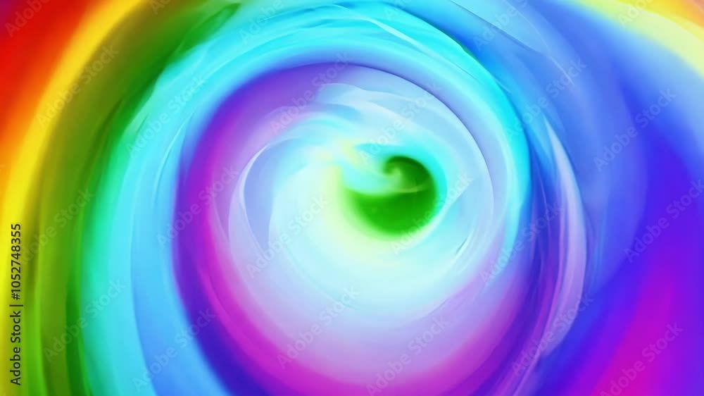 Aufkleber Abstract colorful background with a hypnotic, endlessly looping animation. Perfect for projects related to art, music, and technology