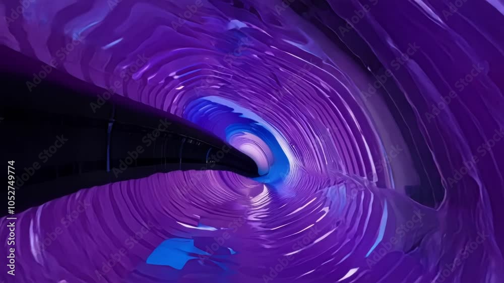 Aufkleber Abstract tunnel transforming and morphing, with color changing, useful for any project needing a surreal and abstract concept