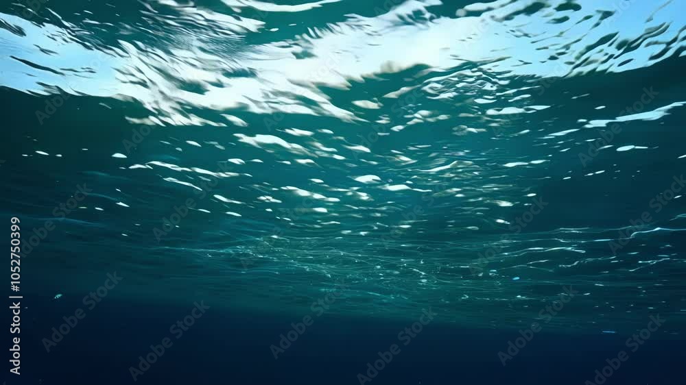 Aufkleber sunlight reflecting on a deep blue water surface creates a mesmerizing display. bright rays illumina