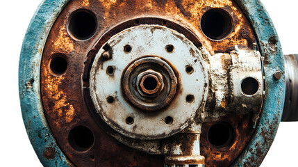 Electric Motor on White Background,