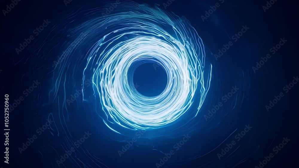 Aufkleber Animation showcases a vibrant vortex creating a colorful tunnel against a dark background. Bright energy swirls dynamically, evoking a sense of motion and depth