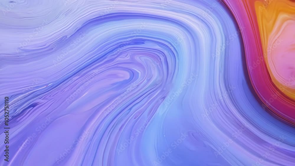 Aufkleber colorful liquid paints are mixing together creating abstract swirls. ideal for backgrounds, websites