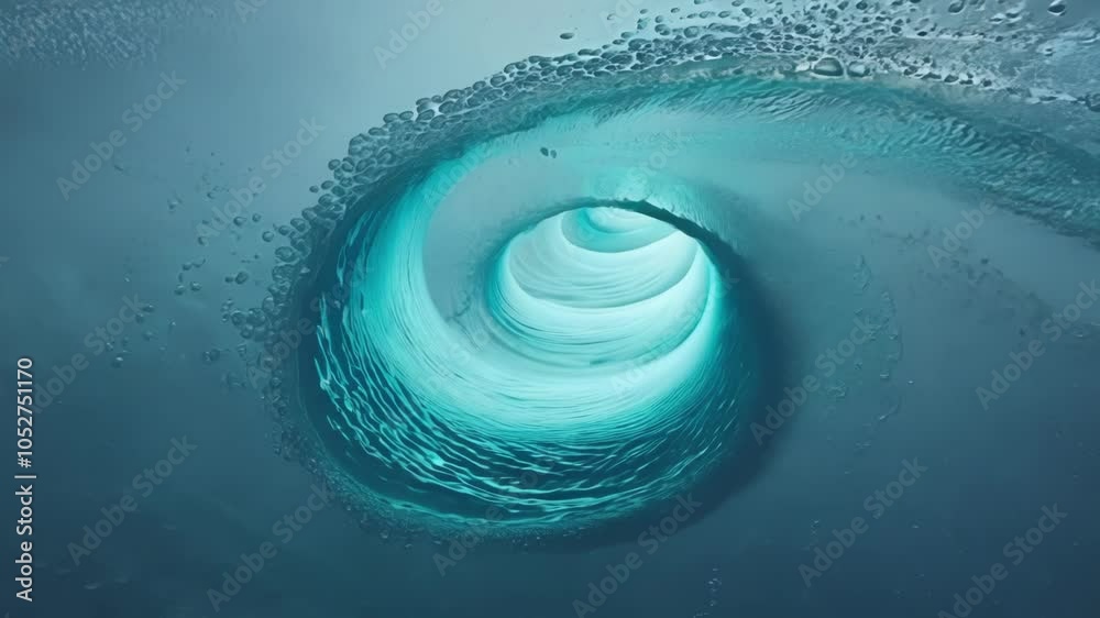 Aufkleber swirling water forms a perfect circle, creating a mesmerizing vortex. light shines through, enhancin