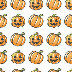 Happy Halloween pattern. Vector illustration. 