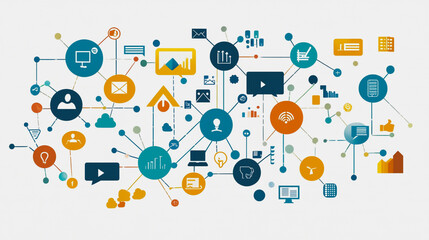 Abstract business Financial charts show a significant increase in profits in the stock market.This is driven by higher interest rates and continued growth. In the innovation world network of financial