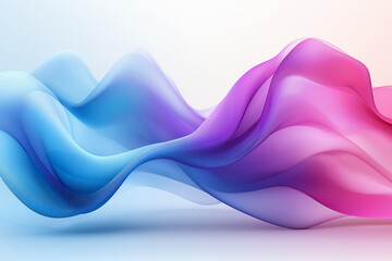 Vibrant waves of color flow gracefully in an abstract dance of light and hue at dawn. Generative AI