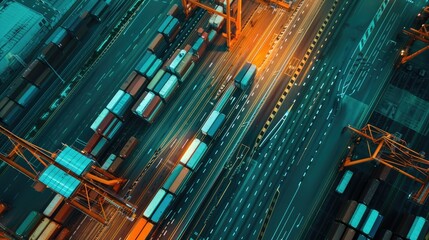 In a modern logistics center Advanced technology and software tools ensure a coordinated delivery process.