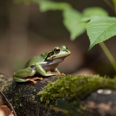 Obraz premium frog on a leaf