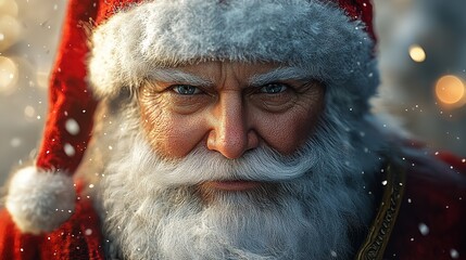 Santa photo realistic , merry christmas , Generative Ai 