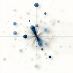 clock paper blue white circles fractal background holding shining orb data snowflakes illustration atomic stars neutron charts