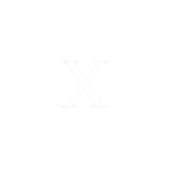 White Letter X On Black Background