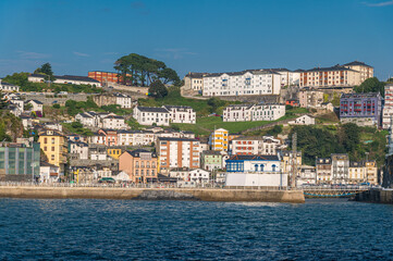 Naklejka premium View of the town of Luarca, Spain
