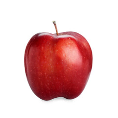 One fresh red apple isolated on white