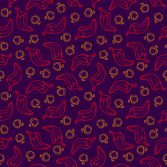 chili pattern Background. vintage chili background. pepper pattern background. chili doodle pattern background. hot chili pattern background.