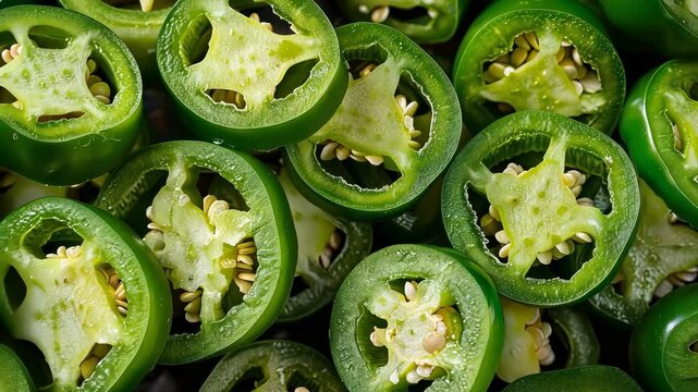 Sliced jalapeno peppers, ready for use in a variety of dishes