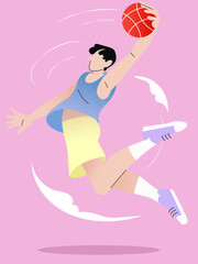 Man Playing Basketball