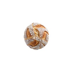 Fototapeta premium Artisanal Sourdough Bread Loaf with Golden Crust and Scored Design on Bright White Surface